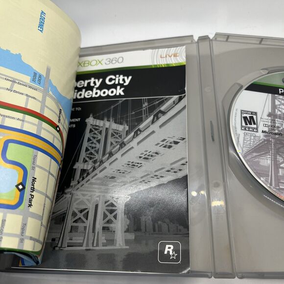 Grand Theft Auto IV GTA 4 Microsoft Xbox 360 COMPLETE CIB W/MAP GREAT CONDITION - Picture 9 of 11